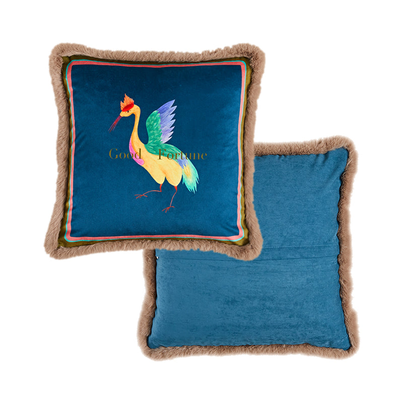 Plush Bedside Backrest Cover Sofa Lumbar Pillow