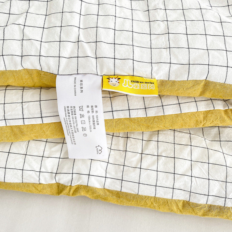 Cotton Yarn-dyed Washed Cotton Embroidered Children Quilt