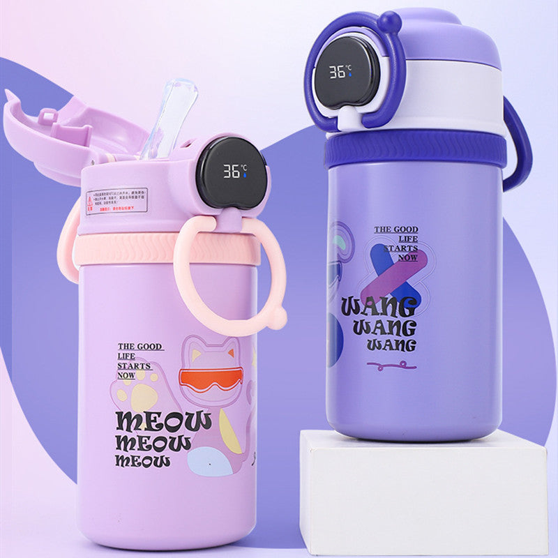 Stainless Steel Children Smart Insulation Cup Student Large Capacity