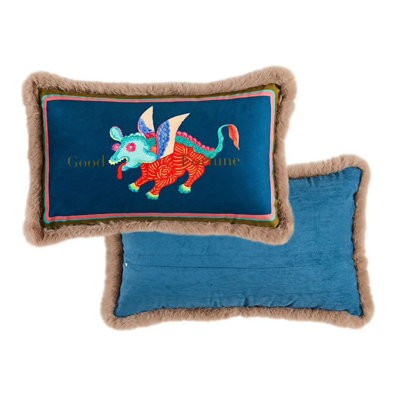 Plush Bedside Backrest Cover Sofa Lumbar Pillow