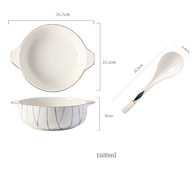 Ceramic Binaural Baked Rice Bow