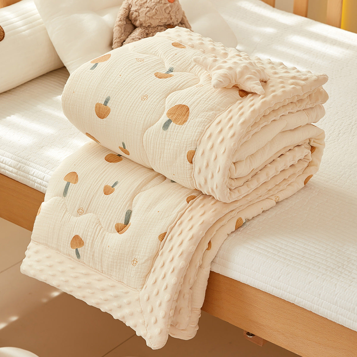 Wrinkle Yarn Bean Quilt Cotton Gauze