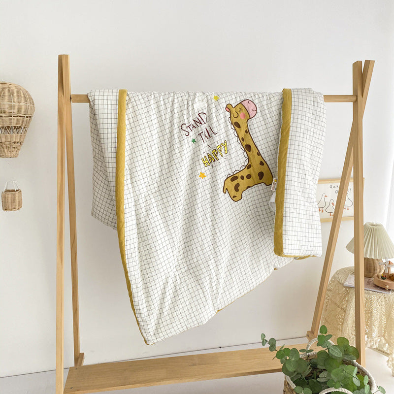 Cotton Yarn-dyed Washed Cotton Embroidered Children Quilt