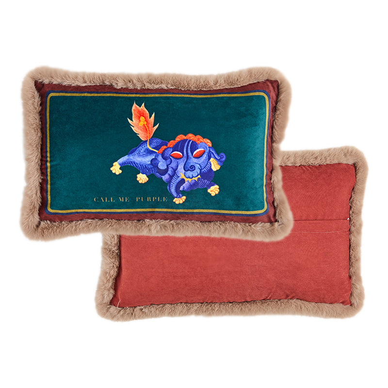 Plush Bedside Backrest Cover Sofa Lumbar Pillow