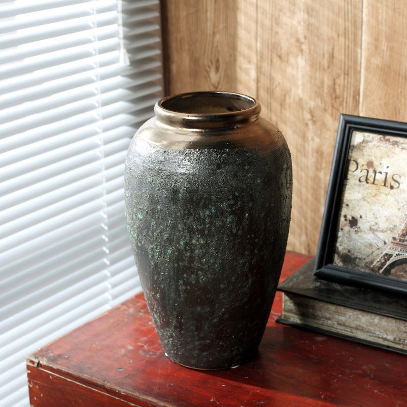 New Chinese Bronze Minimalist Stoneware Vase