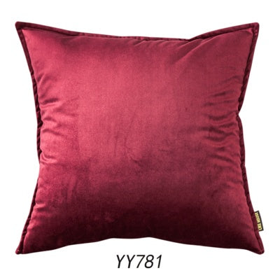 Solid color velvet pillow velvet