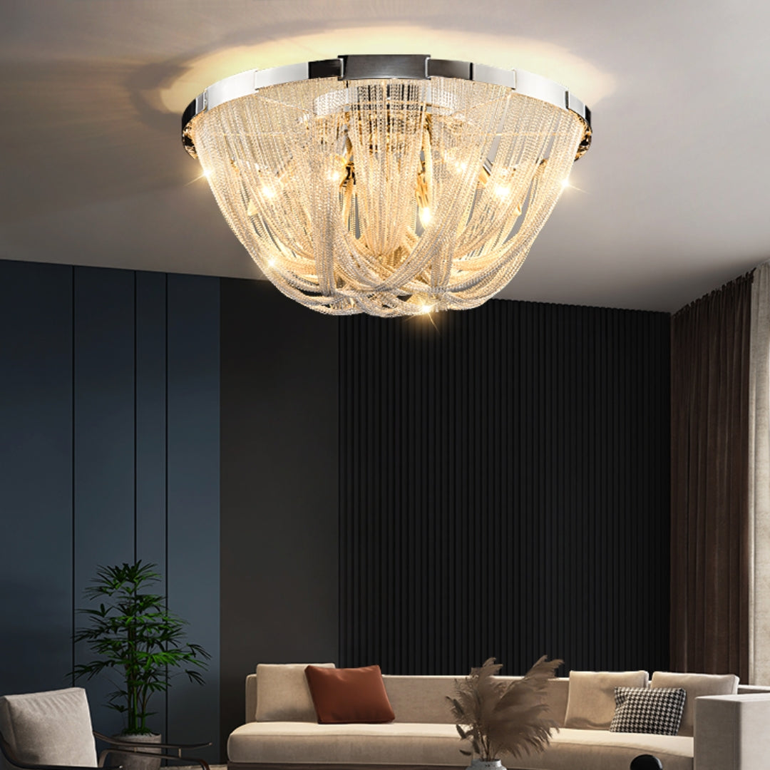 Modern Luxury Tassel Aluminum Chain Bedroom Lamp Nordic Creativity