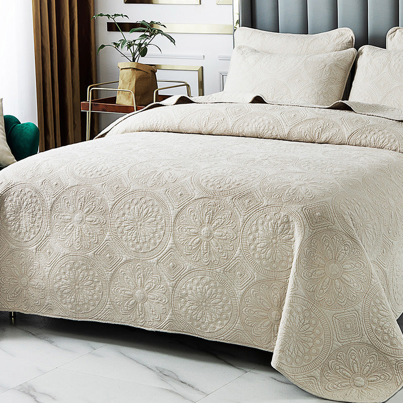 European Style Double-sided Embroidered Bedding Set Of Three Pieces