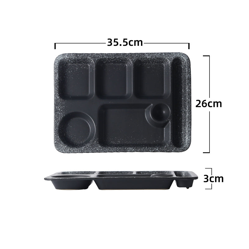 Ceramic Plate Division Grid Plate Multi Grid Household