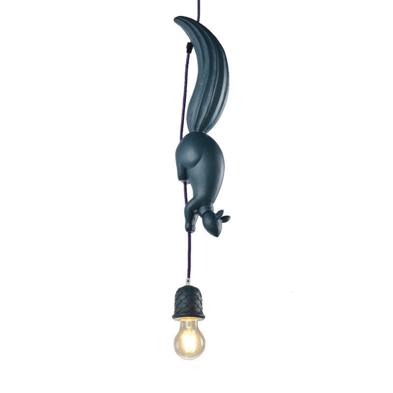 Children's Room Decoration Squirrel Resin Chandelier