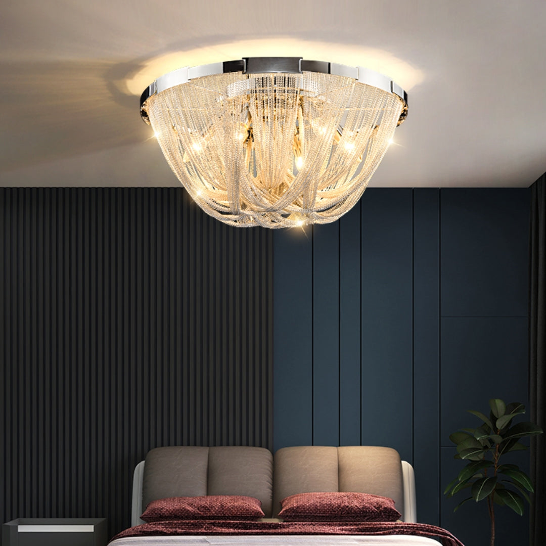 Modern Luxury Tassel Aluminum Chain Bedroom Lamp Nordic Creativity