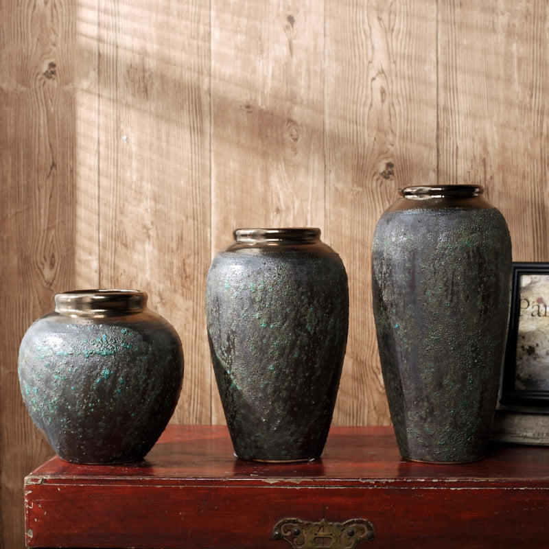 New Chinese Bronze Minimalist Stoneware Vase