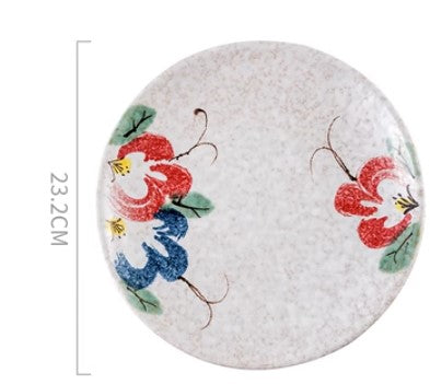 Ceramic Plate Sushi Home Round Western Food Steak Plate