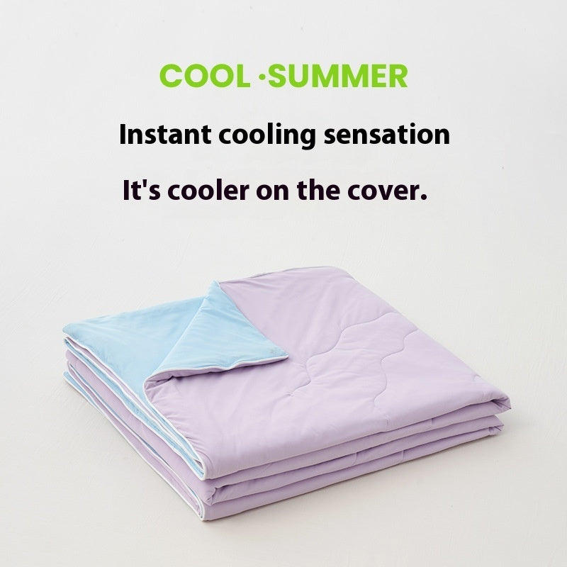 Solid Color AB Version Summer Cool Feeling Thin Duvet Washable