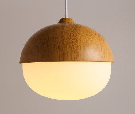 Modern Minimalist Wood-like Nut Chandelier