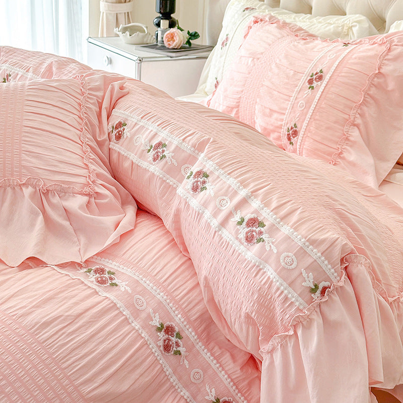 Four Seasons Seersucker Washed Cotton Bed Four-piece Set