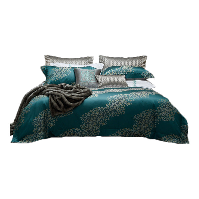 Town Style High-end Affordable Luxury Style Cotton Four-piece Bedding Set